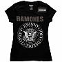 Ramones koszulka, Presidential Seal Embellished Black, damskie