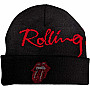 Rolling Stones zimowa czapka zimowa, Embellished Classic Tongue BP Black