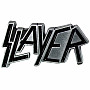 Slayer kovový 3D odznak 45x25 mm, Logo Black on Silver